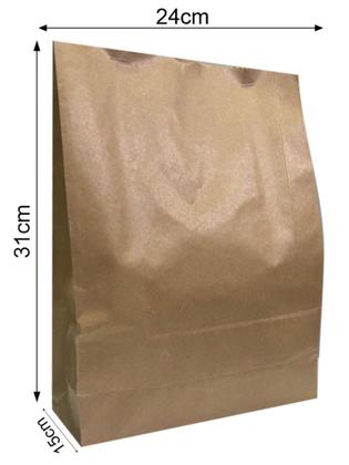 Imagem de Saco Kraft sos G 24x31x15 C/100 unidades