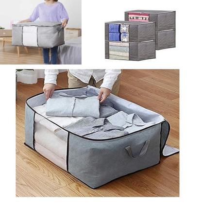 Imagem de Saco organizador 60cm 84l com ziper portátil para closet e roupas