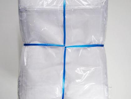 Imagem de Saco Organza Cristal 17x23 - Branco - Kit 50 Unid