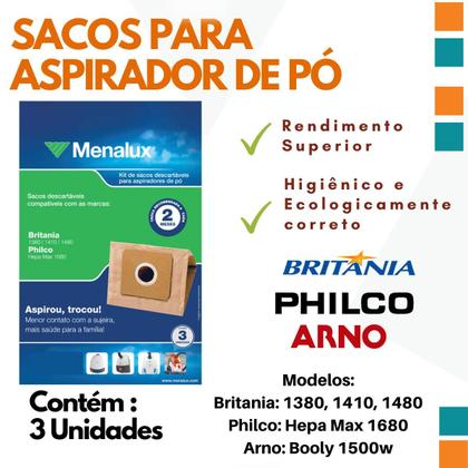 Imagem de Saco Para Aspirador de Pó Philco Hepa Max 1680