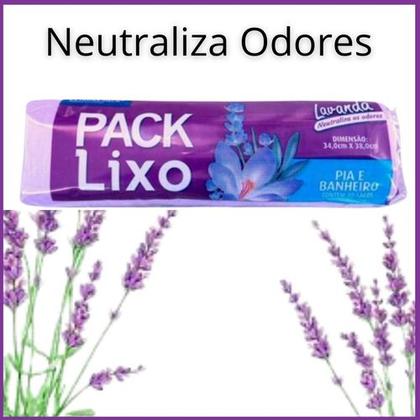 Imagem de Saco Para Lixo Pia E Banheiro Lavanda Pack Lixo 40 Unidades