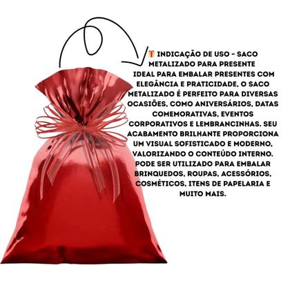Imagem de SACO PARA PRESENTE METALIZADO 50x70 PARA EMBALAGEM COM 25UN