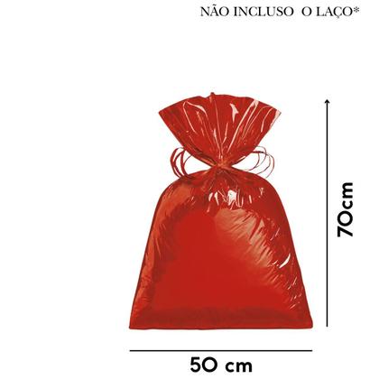 Imagem de SACO PARA PRESENTE METALIZADO 50x70 PARA EMBALAGEM COM 25UN