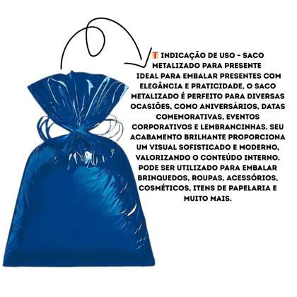 Imagem de SACO PARA PRESENTE METALIZADO 50x70 PARA EMBALAGEM COM 25UN