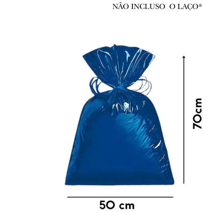 Imagem de SACO PARA PRESENTE METALIZADO 50x70 PARA EMBALAGEM COM 25UN