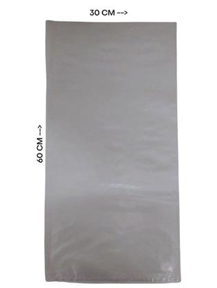 Imagem de Saco Plástico Para Gelo Cristal Trans Refor Embalagem 1kg 30x60