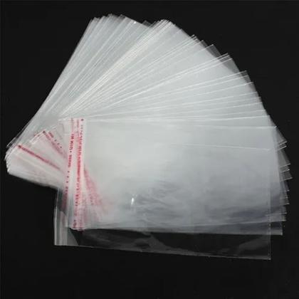 Imagem de Saco Plástico Transparente Com Cola Aba Adesiva 20x30 C/100un