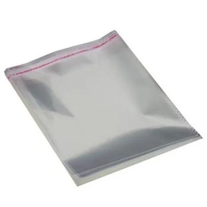 Imagem de Saco Plástico Transparente Com Cola Aba Adesiva 20x30 C/100un