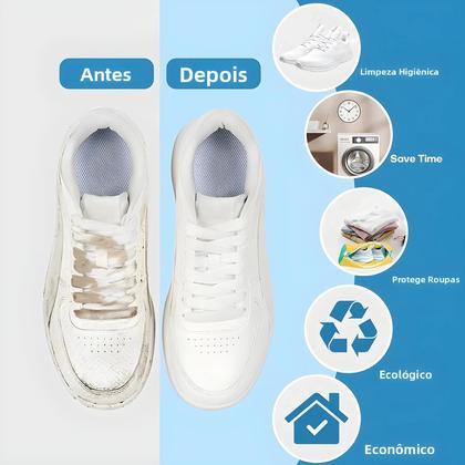 Imagem de Saco Reutilizável Para Lavagem De Calçados Para Máquina De Lavar E Secar, Saco De Limpeza De