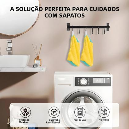 Imagem de Saco Reutilizável Para Lavagem De Calçados Para Máquina De Lavar E Secar, Saco De Limpeza De