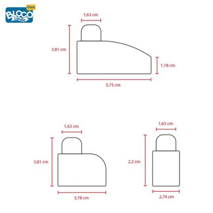 Imagem de Sacola de Construção Blocolândia Click 440 Blocos Peças Grandes Dismat XK110