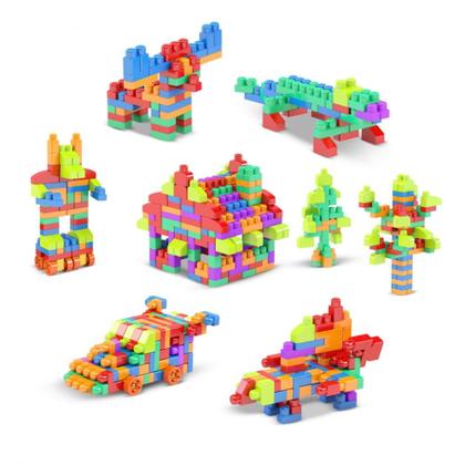 Imagem de Sacola de Construção Blocolândia Click 440 Blocos Peças Grandes Dismat XK110