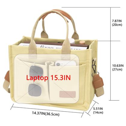 Imagem de Sacola de Lona Grande ZHMO para Mulheres - Com Bolsos e Alça de Ombro