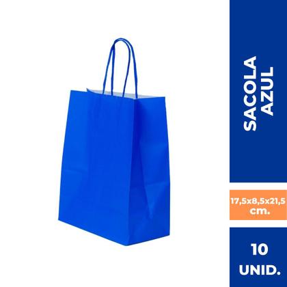 Imagem de Sacola de papel Kraft várias cores com 10 Unidades