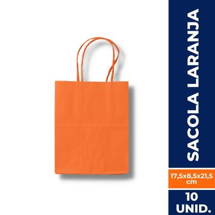 Imagem de Sacola de papel Kraft várias cores com 10 Unidades