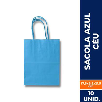 Imagem de Sacola de papel Kraft várias cores com 10 Unidades