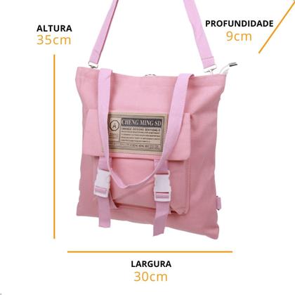 Imagem de Sacola Eco Bag de Zíper com Alça Transversal Bolso Interno