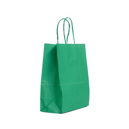 Imagem de Sacola para presente kraft verde 17,5x8,0x21,5 c/ 30 un.