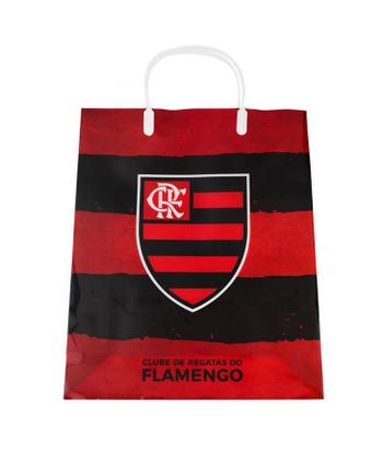 Imagem de Sacola Para Presentes Vermelha Flamengo 33x27cm Oficial