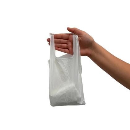 Imagem de Sacola Plástica Branca 25x35 Ultraplast com 1.000 unidades