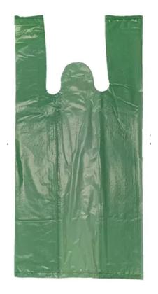 Imagem de Sacola Plástica Reciclada Reforçada Verde + De 1000 Sacolas