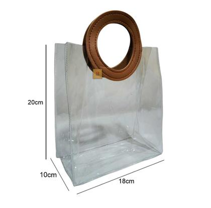 Imagem de Sacola Transparente Com Alça Bolsa para Presentes Lembranças
