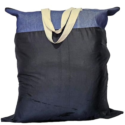 Imagem de Sacolão Em Retalhos Jeans Grosso Tamanho GG 93x85