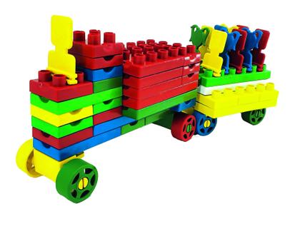 Imagem de Sacolão Forme E Transforme Com 500 Peças De Encaixe