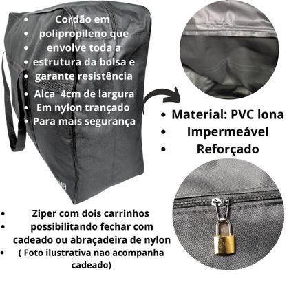 Imagem de Sacolão Gigante Bolsa Para Viajem Mudança Preto Impermeável