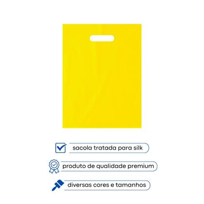 Imagem de Sacolas Plásticas Boca de Palhaço / Alça Vazada 35x45 1Kg