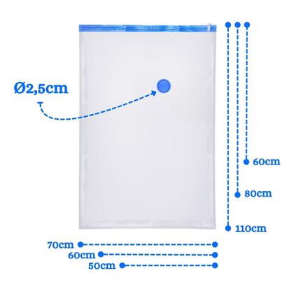 Imagem de Sacos À Vácuo Organizador 5un 50x60 3un 60x80 2un 70x110cm