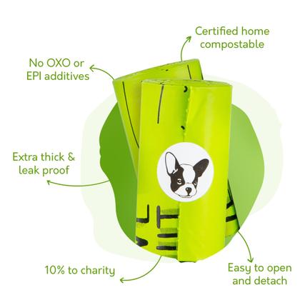 Imagem de Sacos compostáveis para cocô de cachorro G.A.S 240x X Large com alças
