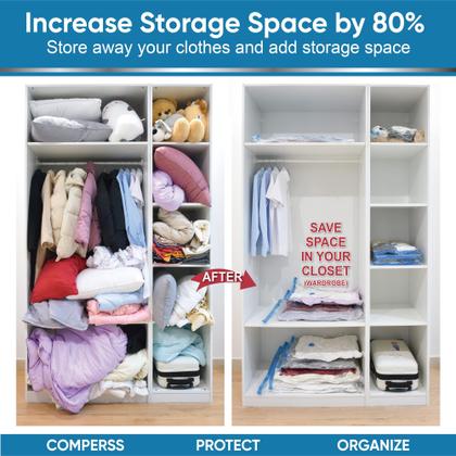 Imagem de Sacos de armazenamento a vácuo MattEasy Space Saver, pacote com 6 unidades com bomba