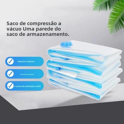 Imagem de Sacos de Armazenamento a Vácuo Reutilizáveis - Compressão para Economia de Espaço e à Prova de Poeira