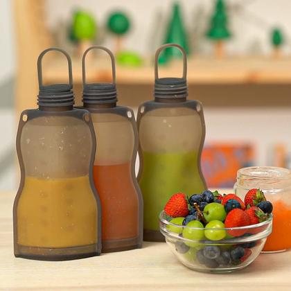 Imagem de Sacos de Armazenamento de Leite Materno Reutilizáveis de Silicone - 260ml (10 Unidades)