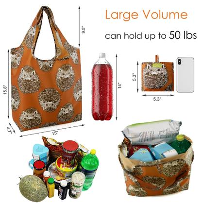 Imagem de Sacos de compras reutilizáveis BeeGreen Animal Lover, 6 conjuntos de poliéster