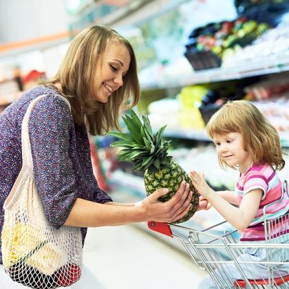 Imagem de Sacos de compras reutilizáveis de algodão String 35x40cm, pacote com 2