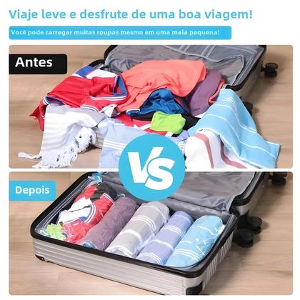 Imagem de Sacos de Compressão para Viagem - Economize Espaço na Bagagem e em Cruzeiros