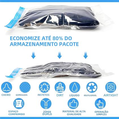 Sacos de Compressão para Viagem - Economize Espaço na Bagagem e em Cruzeiros Imagem de Sacos de Compressão para Viagem - Economize Espaço na Bagagem e em Cruzeiros