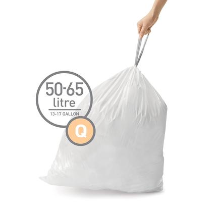 Imagem de Sacos de lixo simplehuman Code Q 50-65L 20 unidades brancos