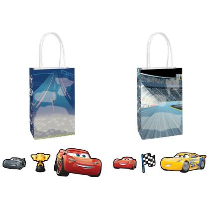 Imagem de Sacos de papel Amscan Multicolor Disney/Pixar Cars 3 pacotes de 8