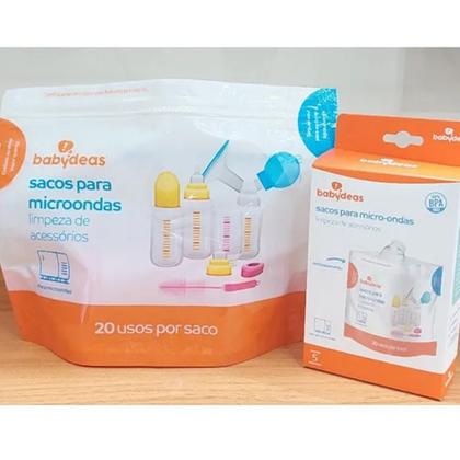 Imagem de Sacos Esterilizadores Limpeza Acessórios Bebê BABYDEAS Micro-ondas