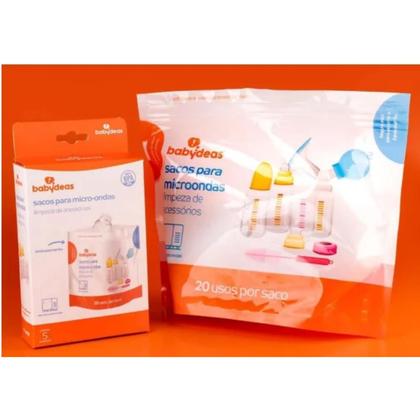 Imagem de Sacos Esterilizadores Limpeza Acessórios Bebê BABYDEAS Micro-ondas