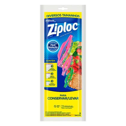 Imagem de Sacos Herméticos Ziploc 9 Unidades