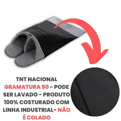 Imagem de Sacos Para Sapatos e Roupas De Tnt Com Visor e Zíper 12un