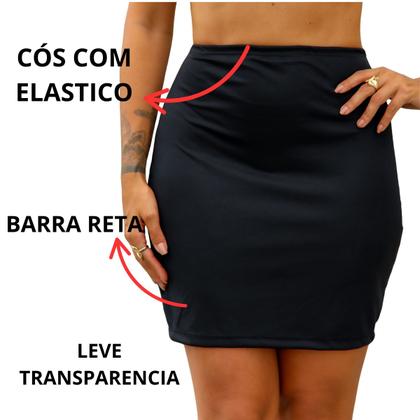 Imagem de Saia Anágua Feminina Slim Com Elastico Semi Translúcida Para Usar Sob Vestido Transparente3070A