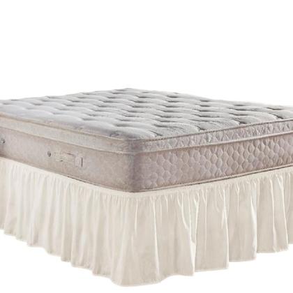Imagem de Saia Box Cama Casal e Queen com 1 Elástico Ajustável Babado 1 Peça