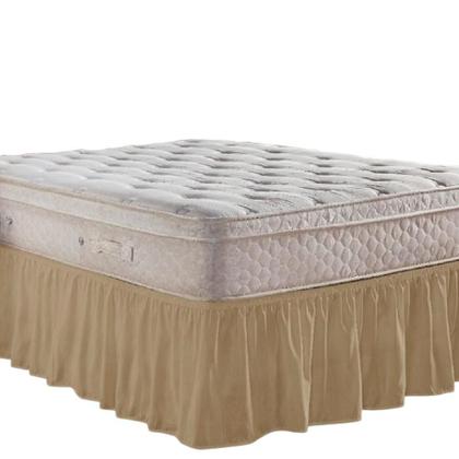Imagem de Saia Box Cama Casal e Queen com 1 Elástico Ajustável Babado 1 Peça