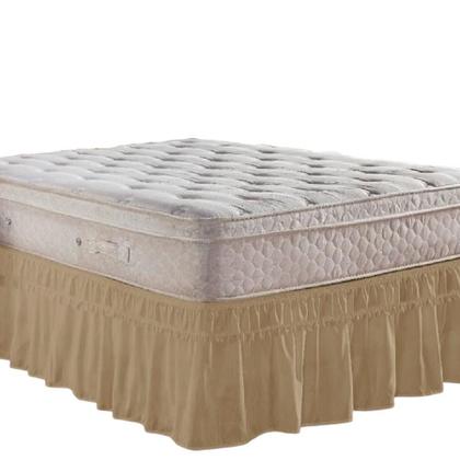 Imagem de Saia Box Cama Casal e Queen com 2 Elásticos Ajustável Babado 1 Peça