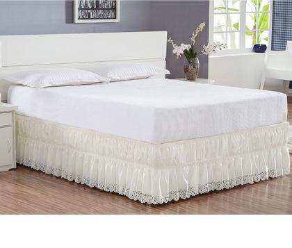 Imagem de Saia Box Casal King com Bordado Ultrassónico Elástico Toda Volta 01 Peças